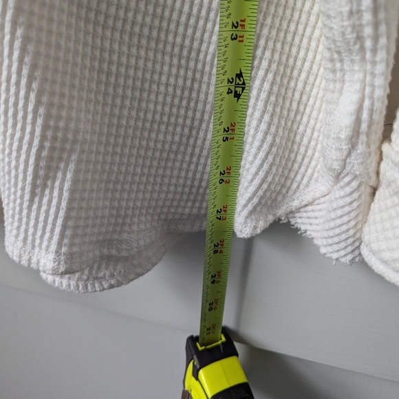 Aerie LumberJane Waffle Shirt Shacket Heather Frost Oversized Medium - Picture 8 of 9